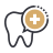 cartoon tooth with emergency plus
