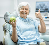 Woman at dentist’s office in Rockledge 