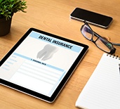 a close-up of a digital dental insurance form