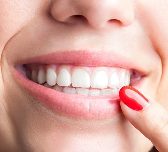 close up of woman's smile