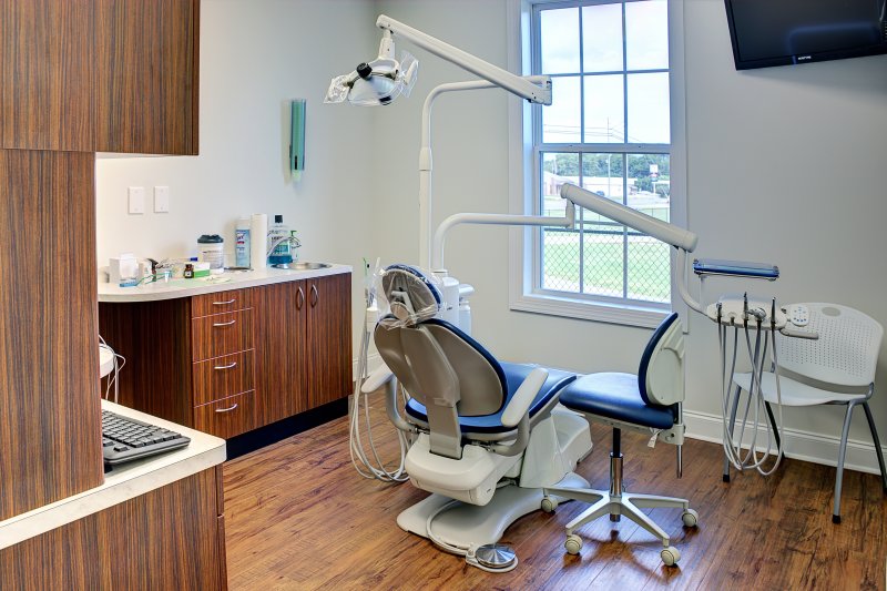 Treatment chair at dentist's office